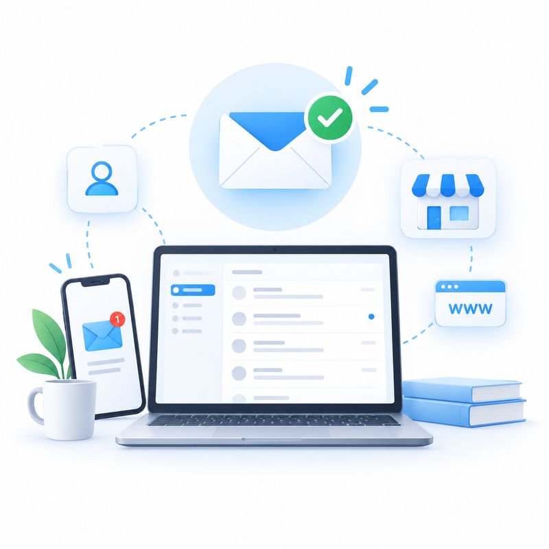 Pequeno negócio com e-mail profissional